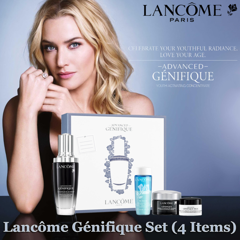 Buy Lancôme Génifique Set (4 Items) work to hydrate, brighten and fight signs of ageing for younger-look Singapore