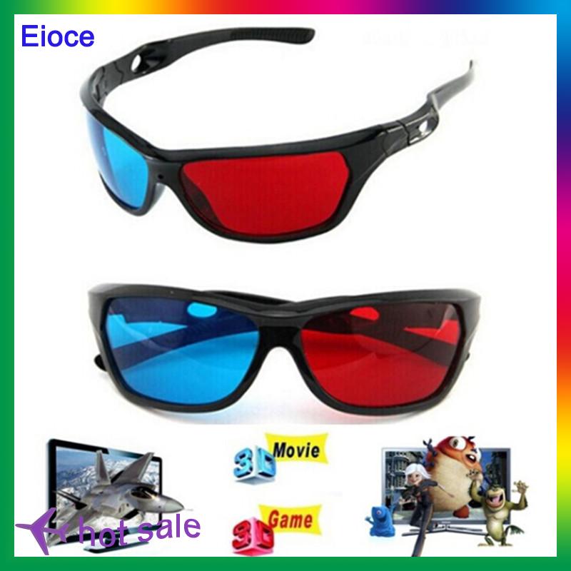 Eioce 3D Glasses Red Blue Black Frame For Dimensional Anaglyph TV Movie DVD Game Presyo 61 Piso*Libreng Shipping