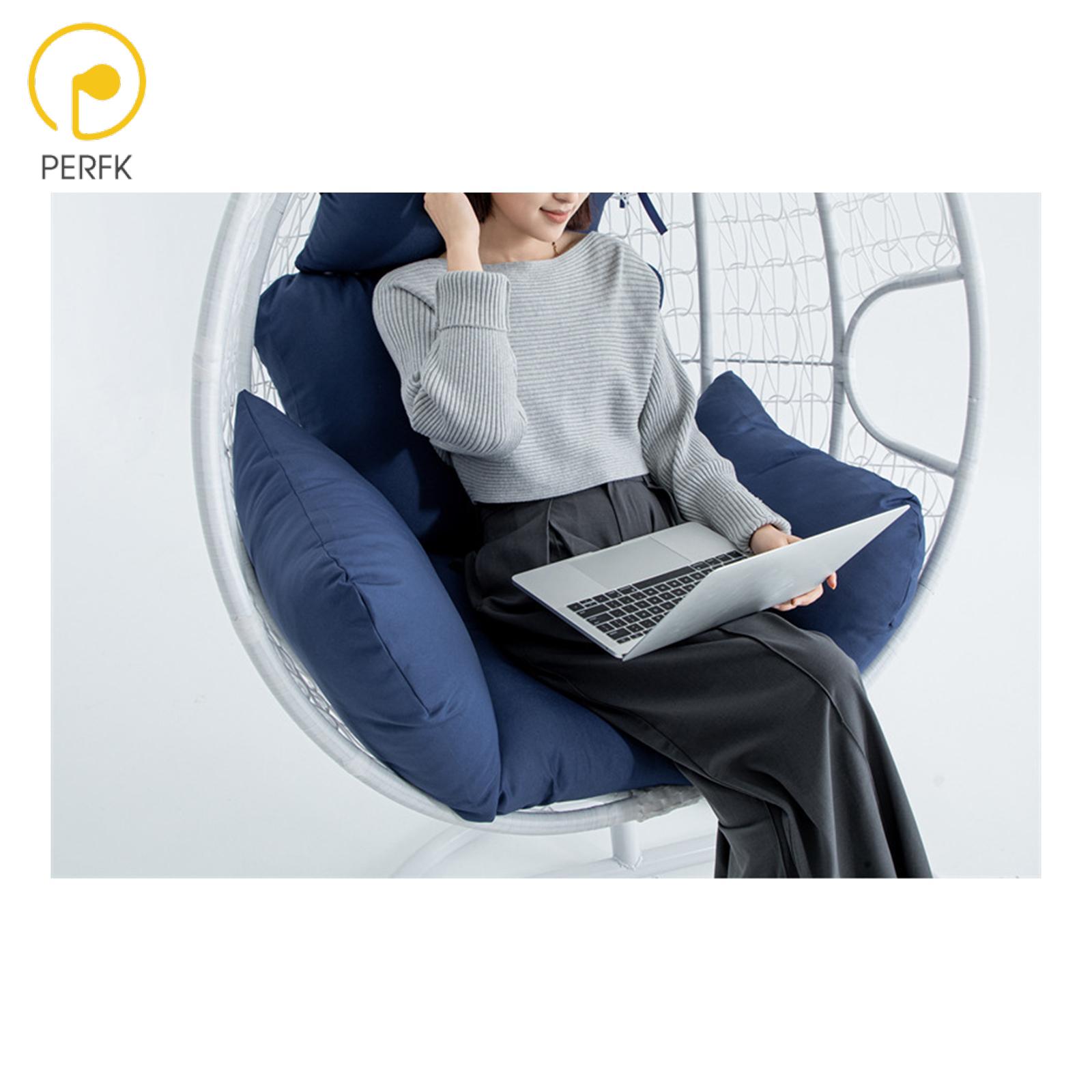 Perfk Egg Chair Cushion Swing Chair Cushion Comfortable with Headrest Armrest Soft Hammock Swing Cushion for Courtyard Recreation ราคา 3,473 บาท*ส่งฟรี