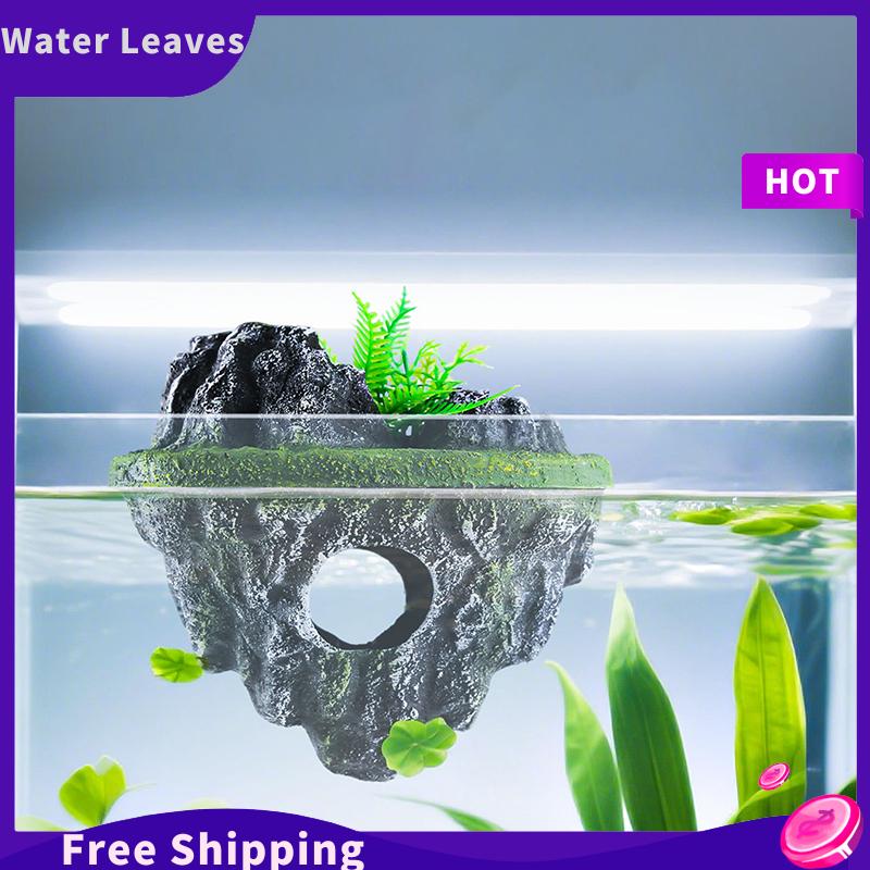 [Water]Hot Sale Freeshipping Treo đảo bể cá trang trí sáng tạo nổi đá mô phỏng nhà máy hang động đồ trang trí thủ công Phụ kiện hồ cá