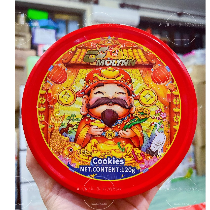 Hộp Bánh Quy Thần Tài Phát Lộc - 120Gram
