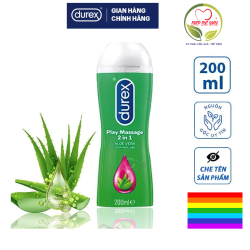 Gel Bôi Trơn Durex Play Massage 2 in 1, gel bôi trơn tình dục tăng khoái cảm khi quan hệ