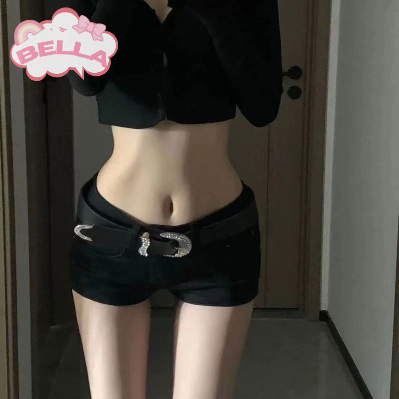 [Bella American low-waist tight stretch denim shorts for women summer wide-leg hip-hugging hot pants,Bella Hengshanyuan American low-waist tight stretch denim shorts for women summer wide-leg hip-hugging hot pants,]