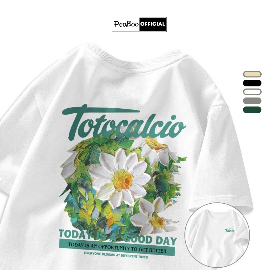  Áo Thun Nữ Áo Phông Unisex By PEABOO Mã TN Totocalcio  Chất Cotton Thoáng Mát Form Rộng Tay Lỡ Cho Nam Nữ 