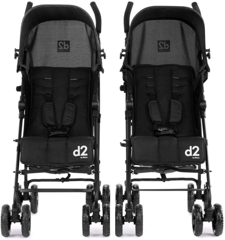 Diono Two2Go Lightweight Twin Double 2 Two Child Children Kids Separable Detachable Stroller. Black Singapore