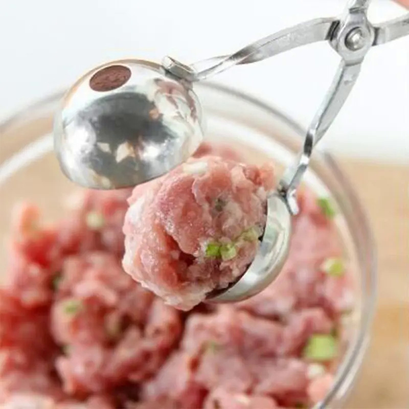 1 Bộ của thịt viên nhà sản xuất Cá Bóng tôm tròn gạo bóng Nhà sản xuất thép không gỉ dễ dàng để làm sạch nhà bếp tiện ích