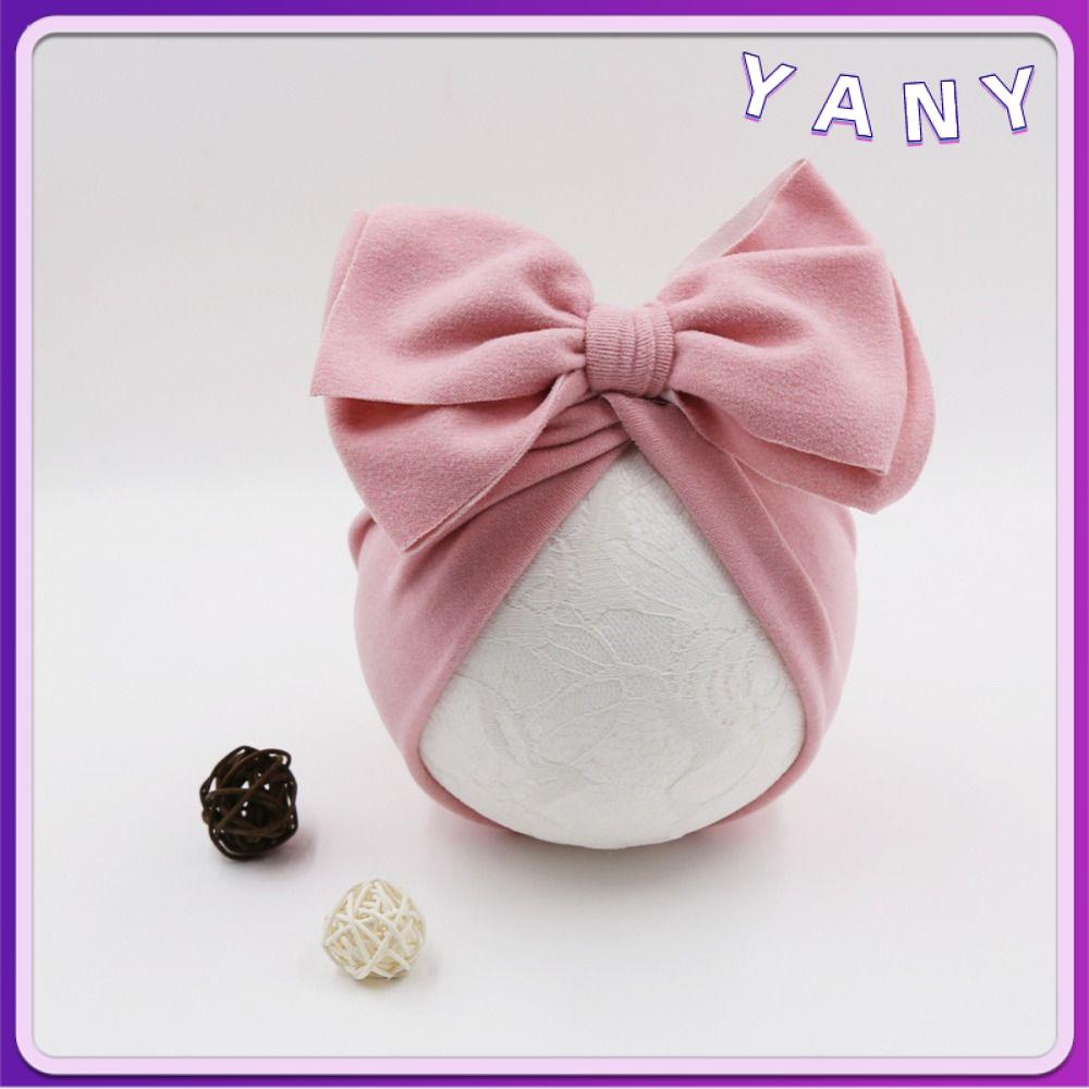 YANY Solid Color Turban Hats Textured Ribbed Cotton Baby Hat Cute Soft
