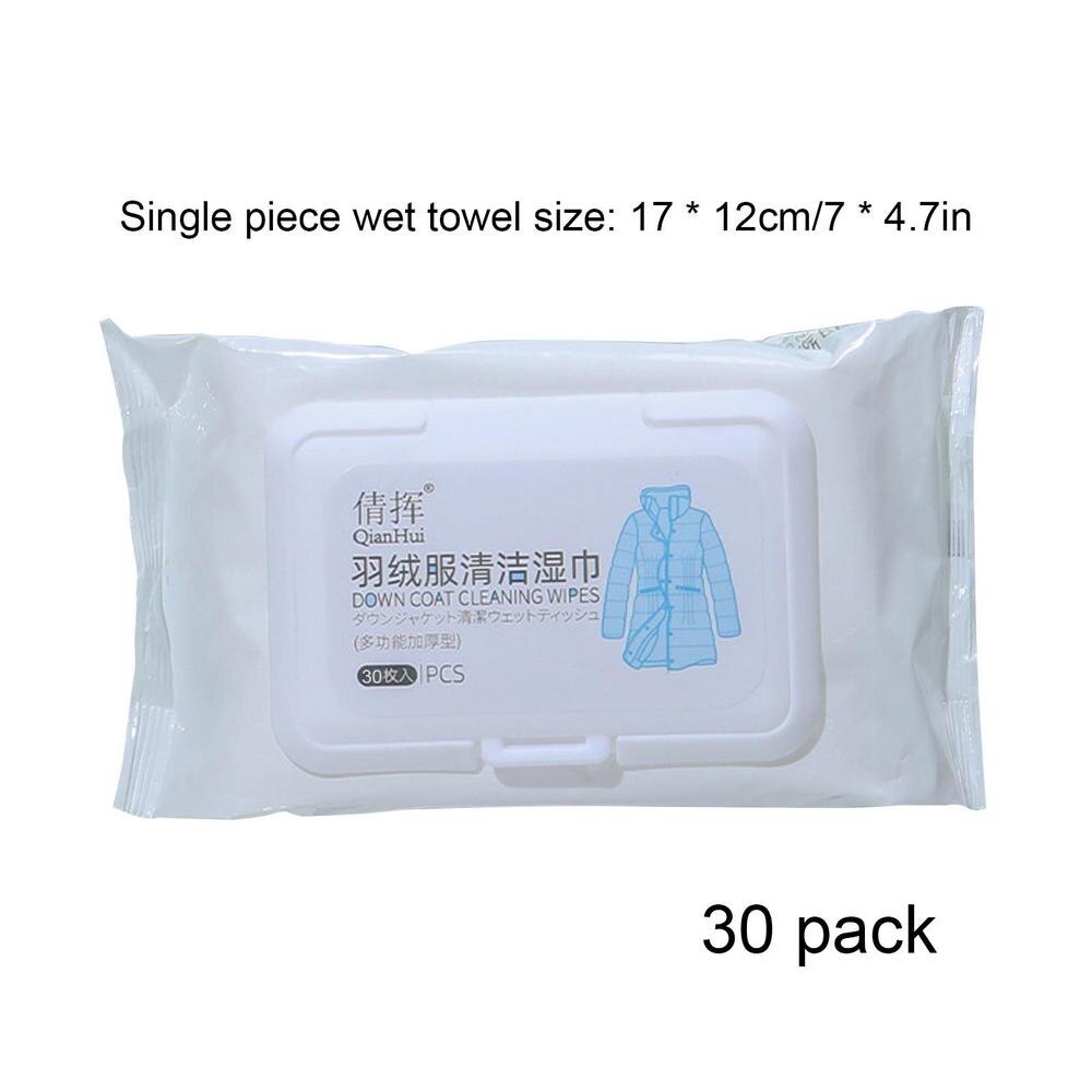 30 Pieces 30 Pieces Down Jacket Cleaning Wipes Multipurpose Effective