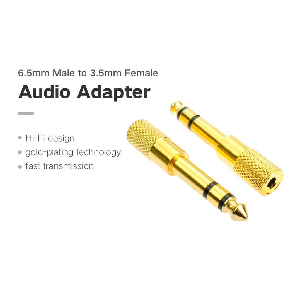 NAVA IT หัวแปลง 6.5MM M TO 3.5MM F ADAPTER ตัวแปลง AUX 3.5 ต่อโทรศัพท์/ลำโพง/หูฟัง ราคา  10 บาท*ส่งฟรี