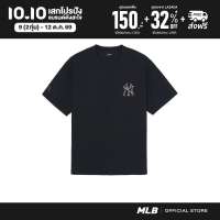 MLB เสื้อยืด ยูนิเซ็กซ์ Basic Colorful Crayon Logo Over Fit T-Shirts รุ่น 3ATSB1463 50BKS สีดำ