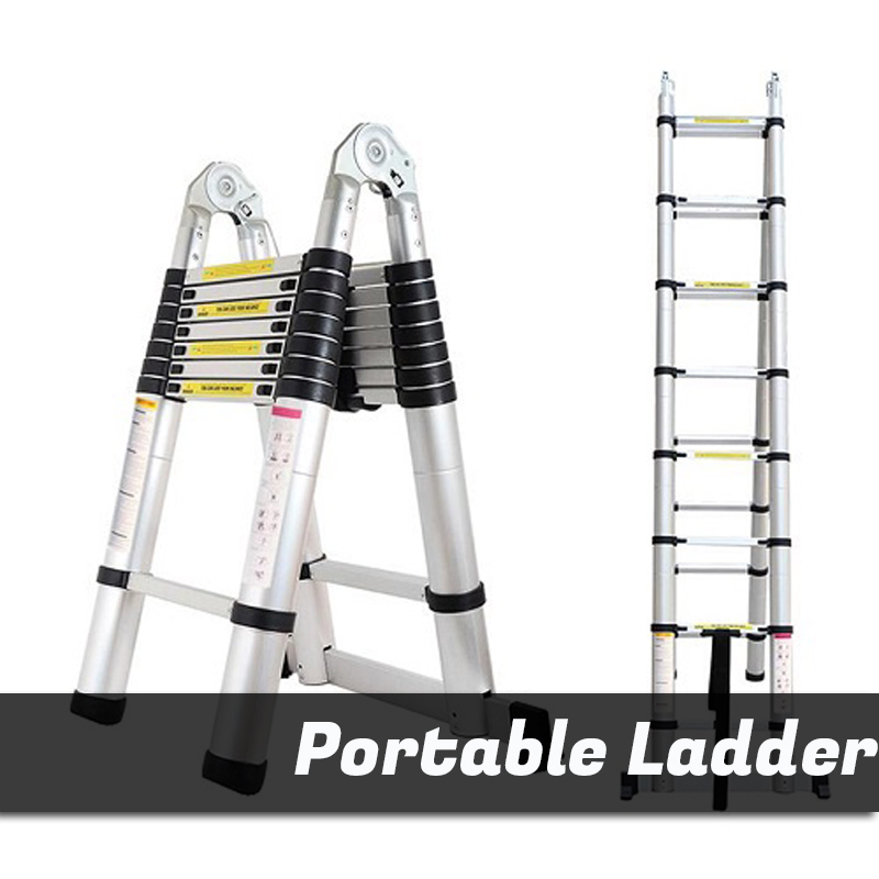 Portable / extendable multi function ladder STEEL LARGE BROAD STEP LADDER / Home Decoration