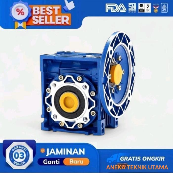 Gear box Worm Gear Yuema NMRV 075 Ratio 10 - 60 Harga  6,016,000 rupiah*Gratis Ongkir