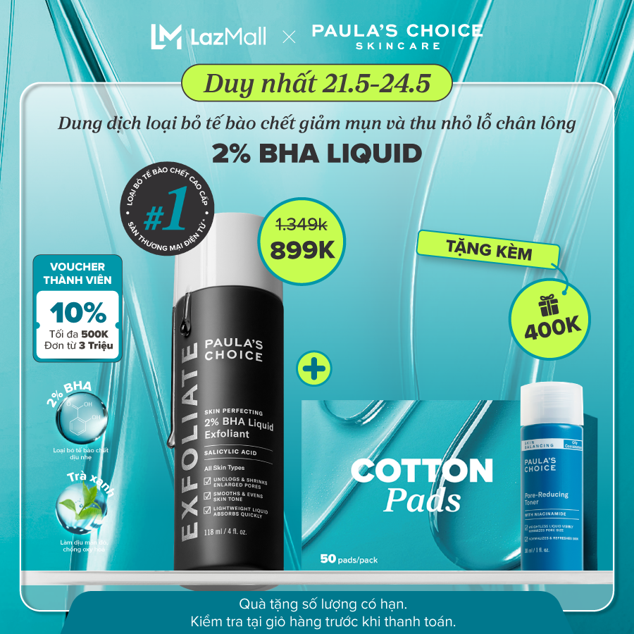 Dung dịch loại bỏ tế bào chết Paula’s Choice Skin Perfecting 2% BHA Liquid Exfoliant 118 ml- 2010