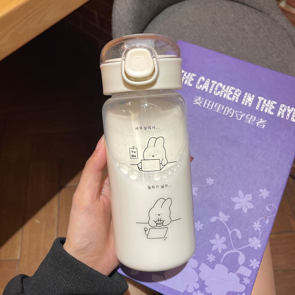 PZJBDI SHOP 520ml Nhựa Cốc uống nước Có ống hút Chống tràn Cốc nước giải khát Sáng Tạo Di động Cốc trà thể thao Trẻ  biết đi - 3