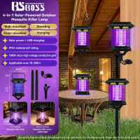 BSBOSS Solar Insect Repellent Lamp Outdoor Solar Mosquito Killer Lamp Light Trap Pest Control Lamp Decor