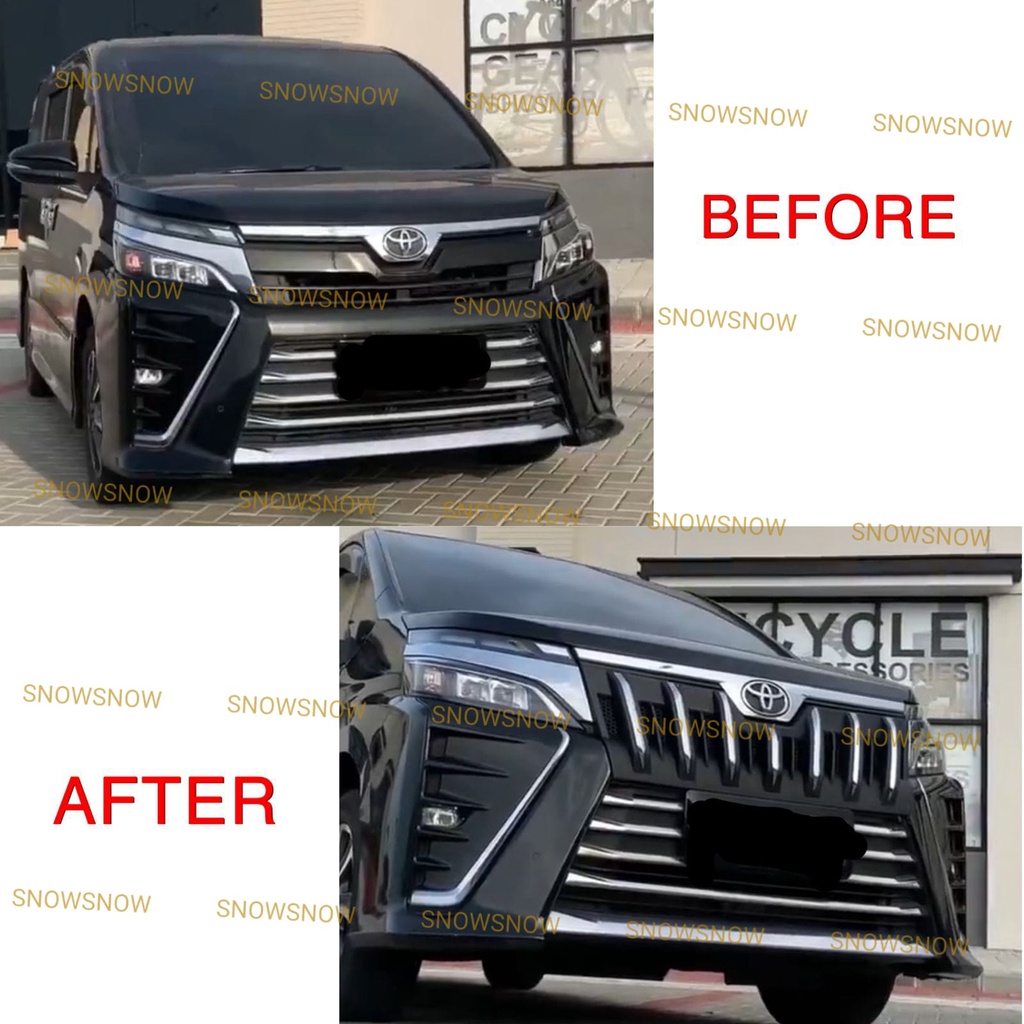 Grill Bumper Depan Toyota Voxy 2017 2021 Apollo Hitam List Chrome Harga 1,385,000 rupiah*Gratis Ongkir
