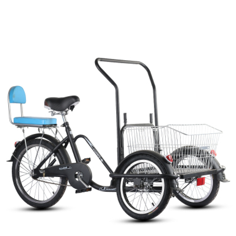 dao qi lv Tricycle Bicycle Adults Old Man Bike Pull Cargo Lightweight Human Pedal Bicycle Tricycle Singapore
