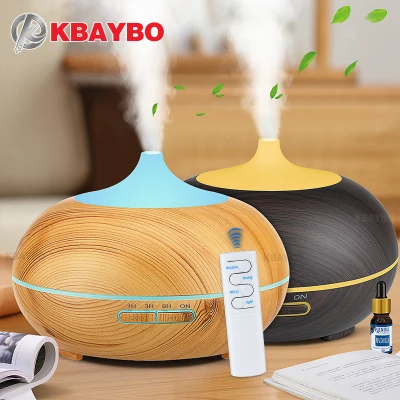 KBAYBO 550ml USB Air Humidifier Aroma Diffuser remote control 7 Colors Changing LED Lights cool mist maker Air Purifier for Home