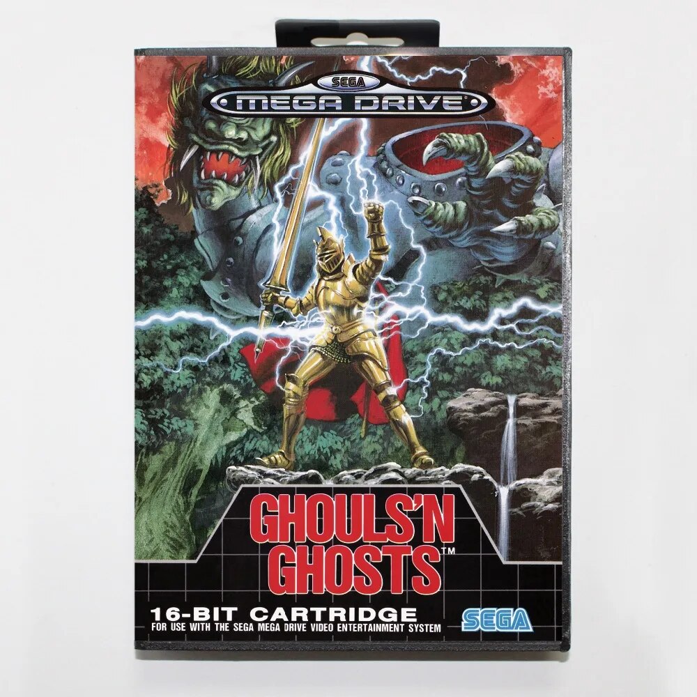 Lựa chọn phổ biến trò chơi SEGA MD 16 bit hot nhất với trò chơi box-ghouls 'n Ghosts cho hệ thống Genesis megadrive