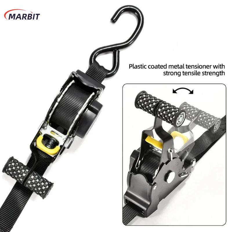 MARBIT 2ชิ้น1500lbs เฟืองล้อลากอัตโนมัติแบบพับเก็บได้3.3เมตรกระเป๋ารถจักรยานยนต์สำหรับงานหนัก ราคา 647 บาท*ส่งฟรี