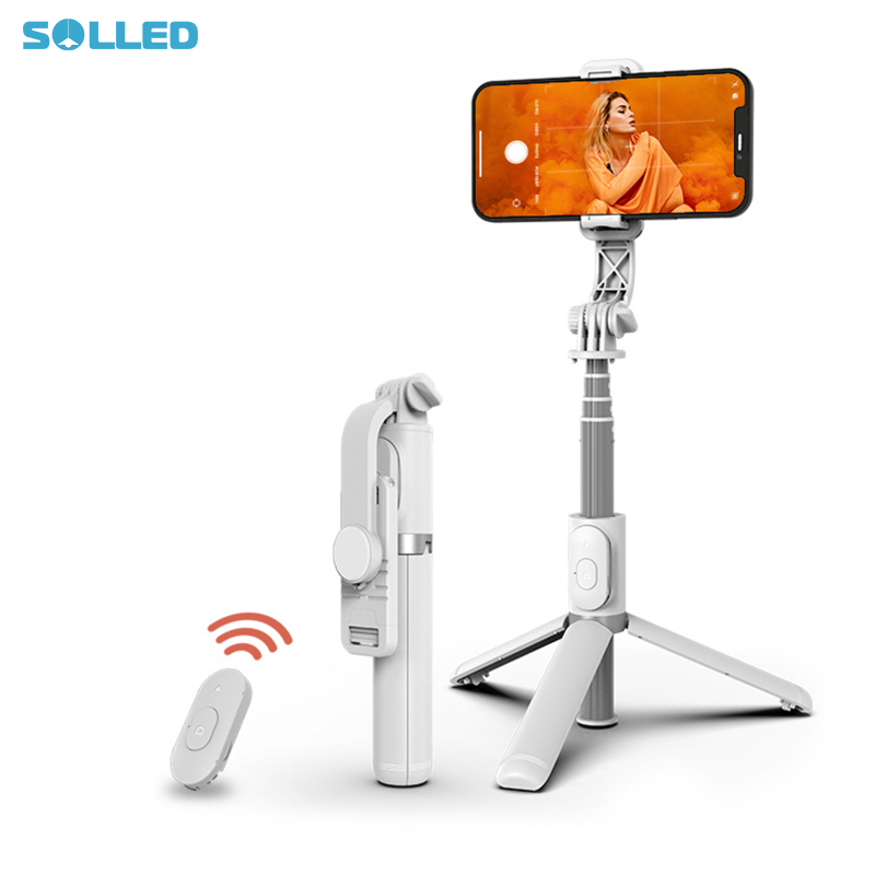 Extension Tripod Rod Aluminium Alloy Extendable Stick Adjustable Telescopic Selfie Stick With Remote Control Portable Lightweight Extendable Selfie Stick Phone Tripod