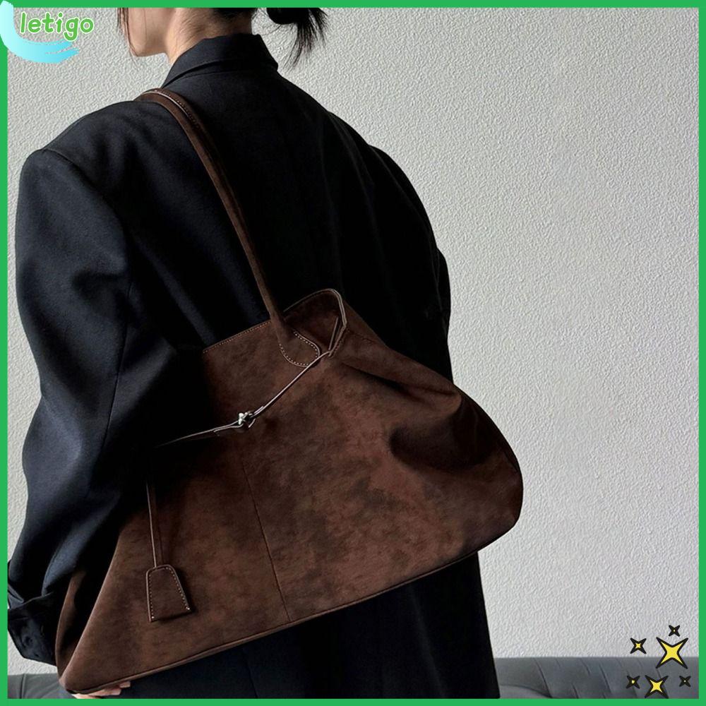 LETIGO Dung lượng lớn Túi thời trang nữ Da lộn Chống thấm nước Túi xách du lịch Thường ngày Cà phê Matte Túi xách Mùa thu đông