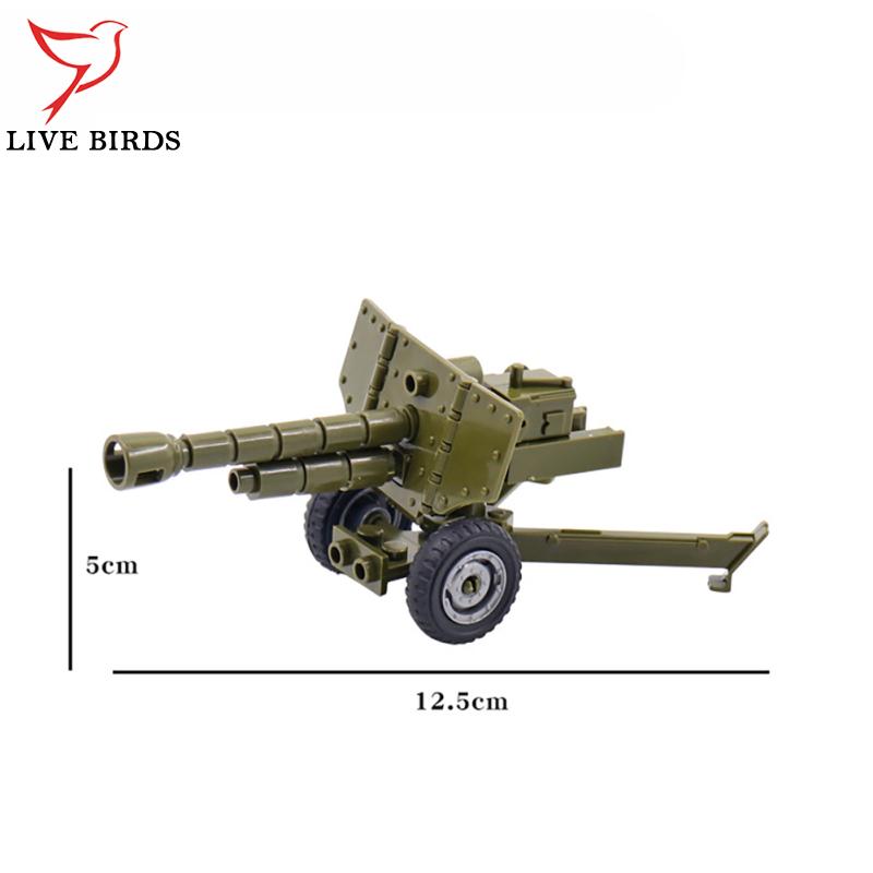 2024New!Military Weapons Minifigures Building Blocks Cannon Howitzer Assembled Toys For Kids Holiday Gifts ราคา 22 บาท*ส่งฟรี