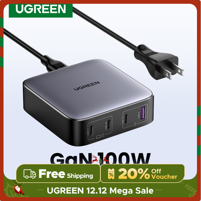 【Nexode】UGREEN GaN 100W USB C Fast Charger Adapter for MacBook iPad iPhone 15 14 13 Pro Max Samsung S24 S23 Ultra Model:90928