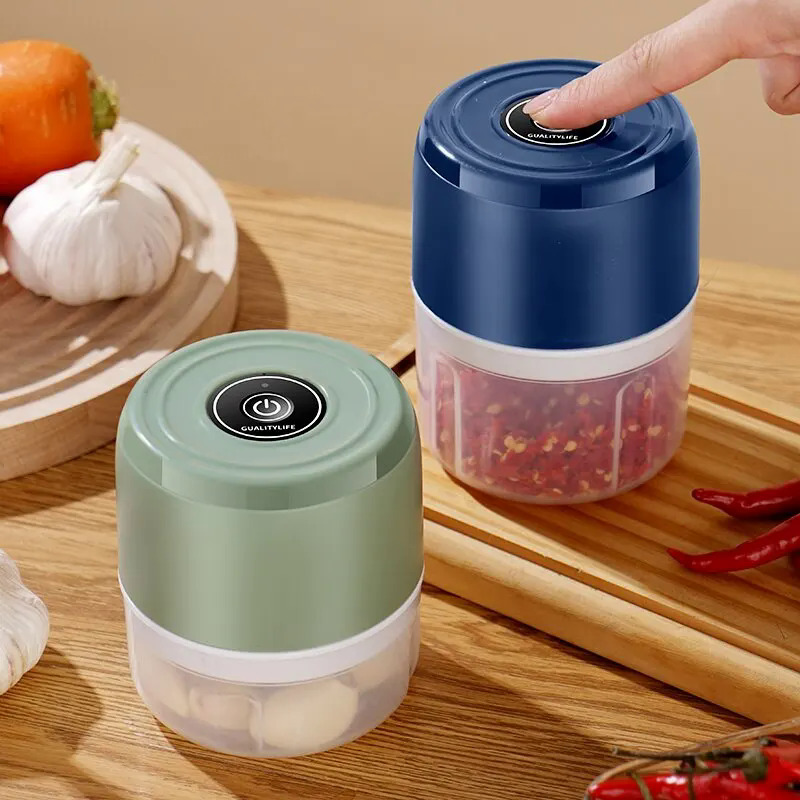 Thực phẩm điện Chopper Máy Nghiền tỏi Máy xay thịt mini tỏi Báo Chí Rau Chopper MASHER Máy USB nhà bếp tiện ích