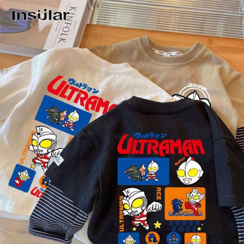 IP เสื้อผ้าเด็ก เสื้อเด็ก เสื้อยืดแขนยาวเด็กผ้าฝ้ายแท้ลายทางเย็บปะติดปะต่อกันเสื้อยืดแขนยาวสไตล์เกาหลีสำหรับเด็กชายและเด็กหญิงเสื้อการ์ตูนเด็กทารก ราคา 215 บาท*ส่งฟรี