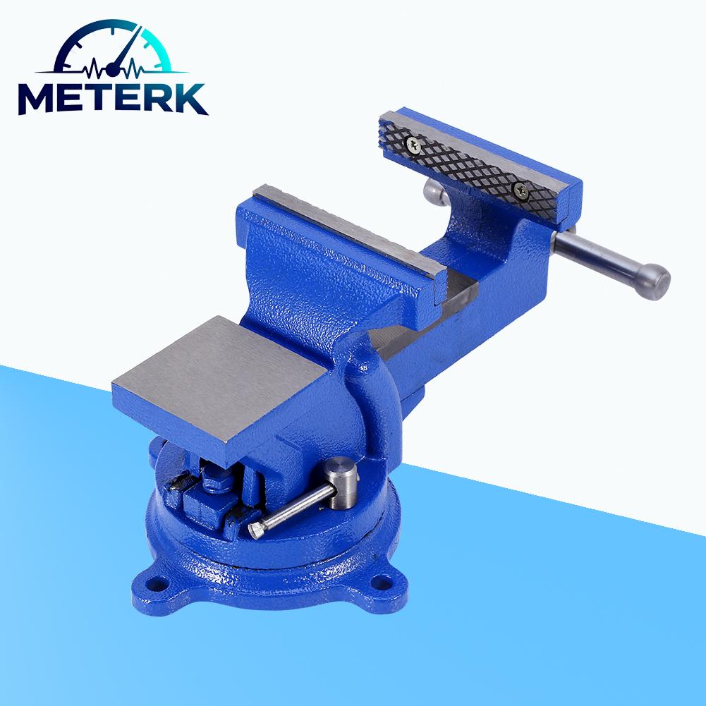 Meterk ทนทาน 360 ° Bench Vice Workshop วิศวกรแคลมป์ 100 มม Jaw Workshop Heavy Duty ราคา 3,167 บาท*ส่งฟรี