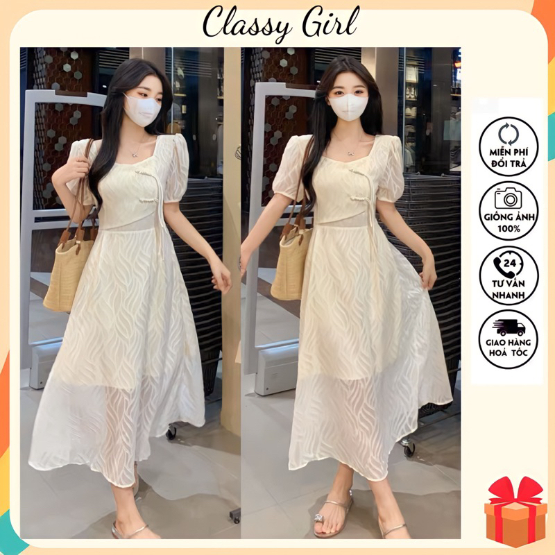 Váy hoa ulzzang tiểu thư bạn thân quai ngọc vintage - M28 - - MixASale