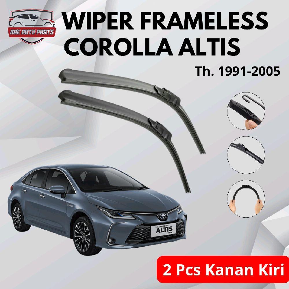 Frameless Front Wiper for Toyota Corolla Altis 1991-2005 Pair Right and Left Without Iron Frame Harga 55,000 rupiah*Gratis Ongkir