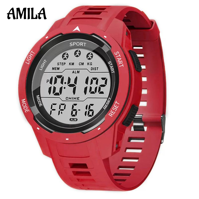 AMILA Fashionable Multi-Function Sport Digital Watch with Night Light and Water Resistance ราคา 102 บาท*ส่งฟรี