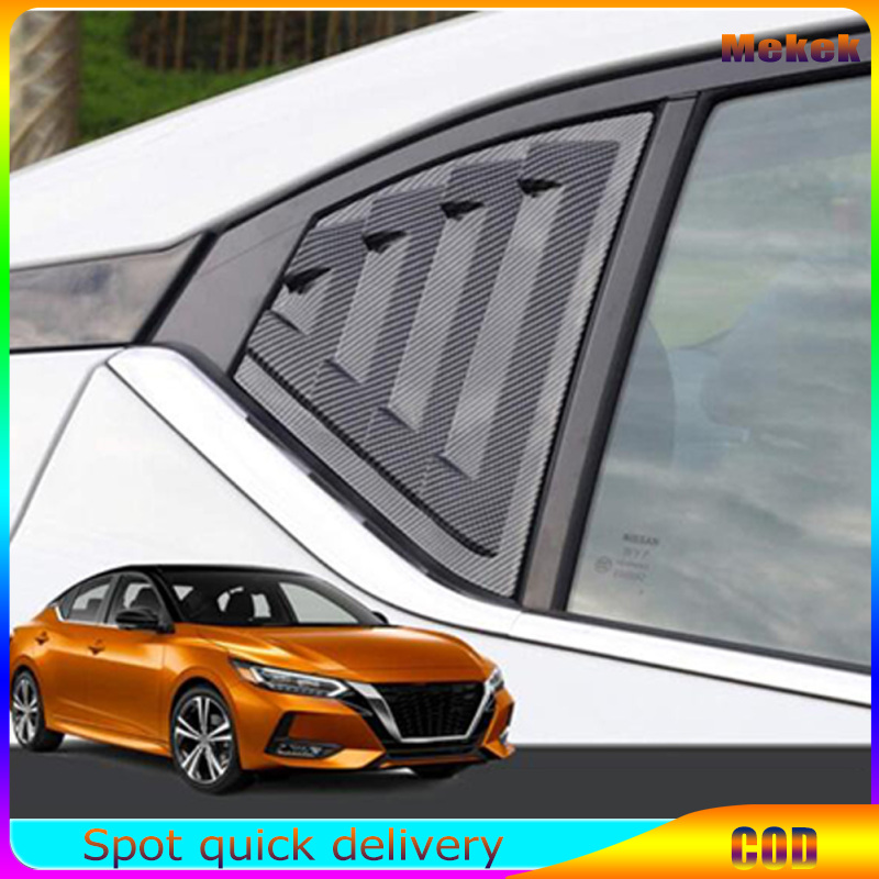 2 cái rèm Side tuyere Rear louvers Vent Scoop Bìa cửa sổ cho Nissan Sentra B18 2020