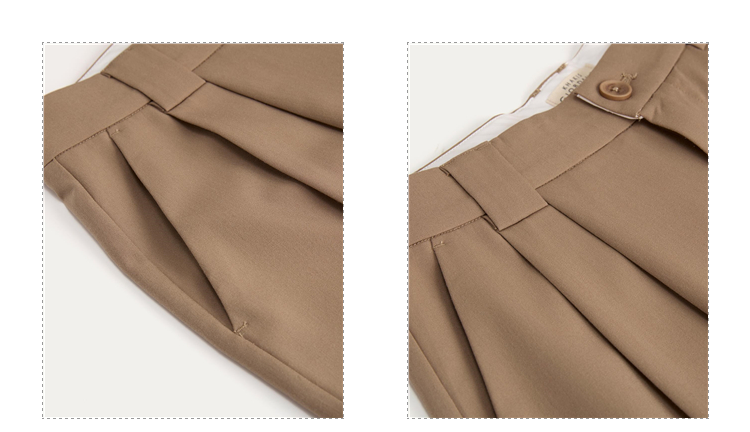 Giordano Women Pleated mid rise wide leg pants Free Shipping 05415064