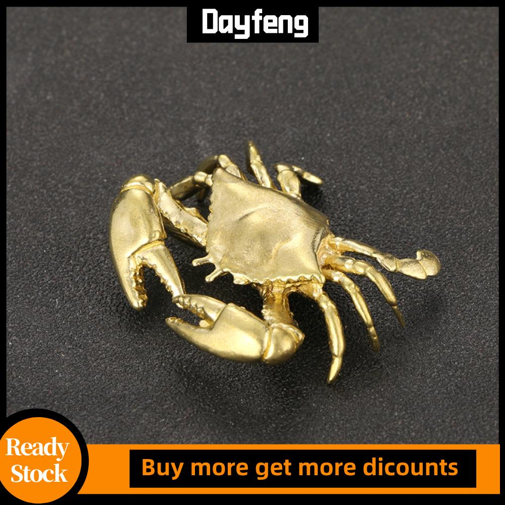DAYFENG Cua Tượng cua nhỏ Vàng Đồng thau Trang trí hình con cua Tượng cua Nhà