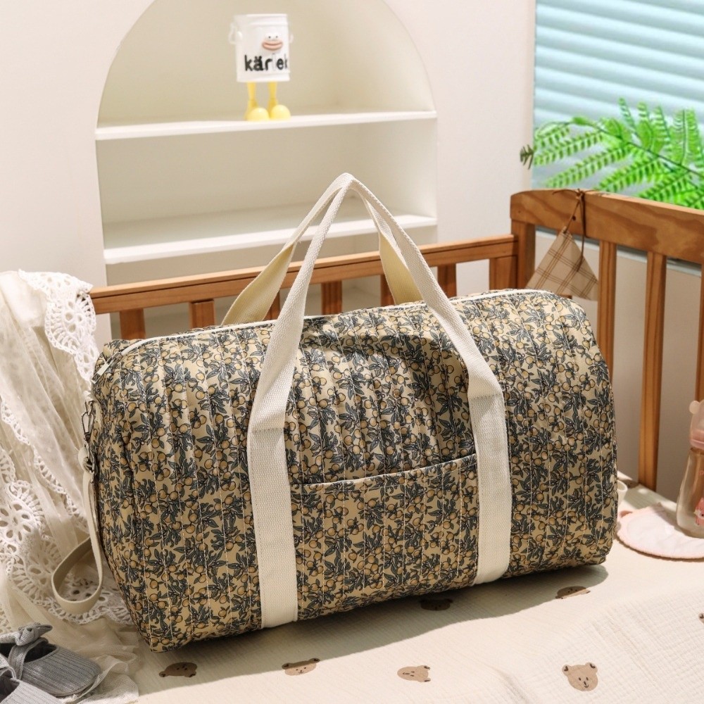 GFNET Dung lượng lớn Túi đựng tã em bé Di động Thêu Túi xách Thời trang Dễ thương Túi xách đeo chéo dành cho du lịch ngoài trời