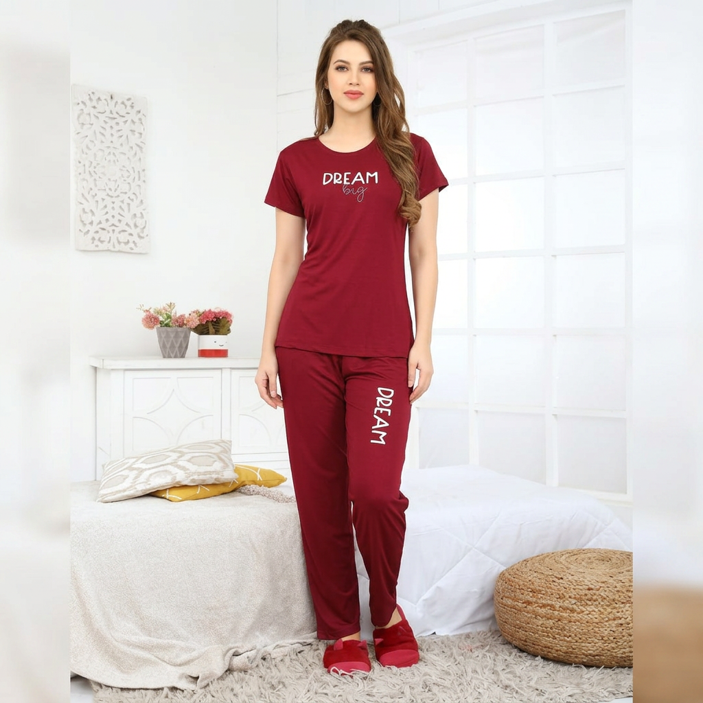 Hooran Collection Dream Tracksuit Trouser and Shirts for Girls, Loungewear, Summer dress for girls and women, 2 Piece