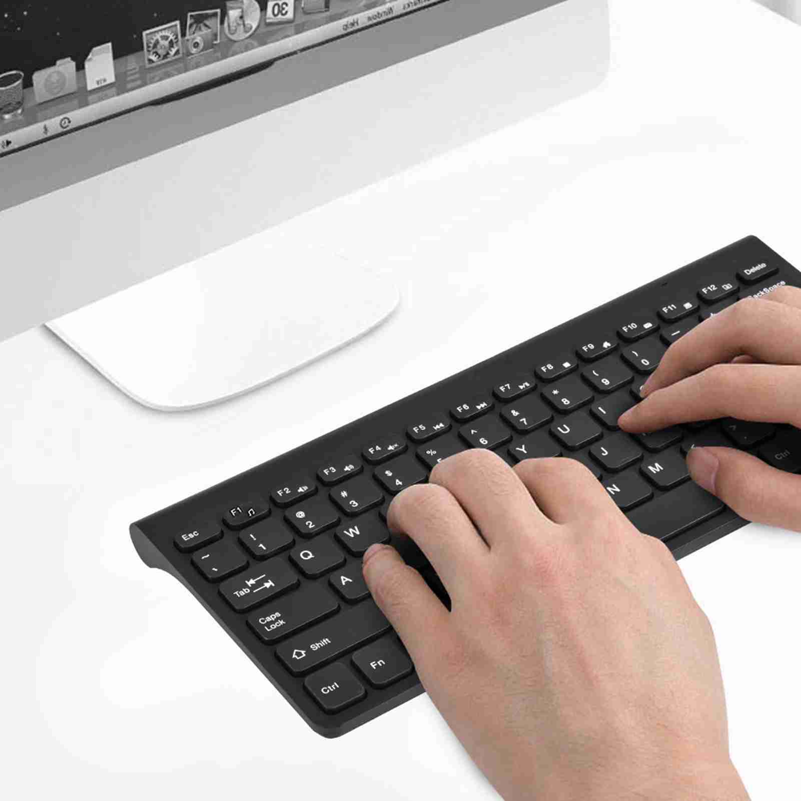 Wireless Keyboard Mouse Combo Ultra-Thin USB Wired Keyboard Optical Mouse Mice Set Combo for PC Laptop Keyboard and Mouse Included