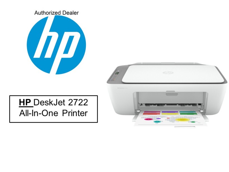 [Ready stock] HP DeskJet 2722 All-in-One Printer print, copy, scan, wireless - 1 Year warranty by HP [ NEW ] Singapore