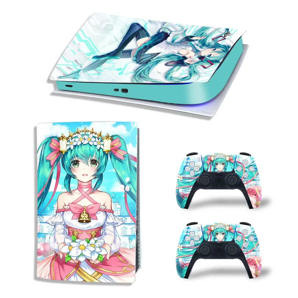 【Must-Have Style】 Comic Girl Ps5 Digital Edition Skin Sticker Decal Cover For 5 Console And 2 Controllers Ps5 Skin Sticker Vinyl