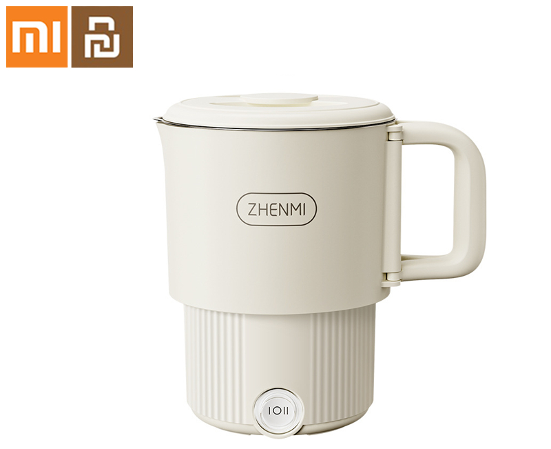 Xiaomi youpin 220v ấm siêu tốc di động 600w ấm siêu tốc điện gấp ấm siêu tốc bằng thép không gỉ ấm đun nước điện có thể gấp tay cầm