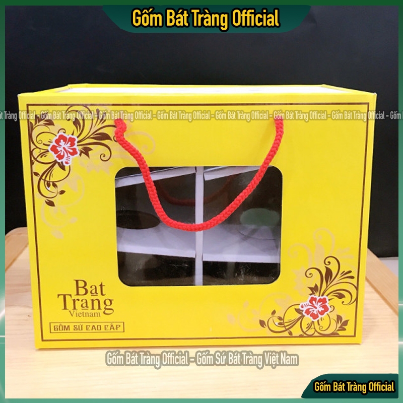 Hộp Quà Đựng Bát Cơm - Hộp Quà Gốm Sứ Bát Tràng - Hộp Giấy Đựng Chén Đĩa