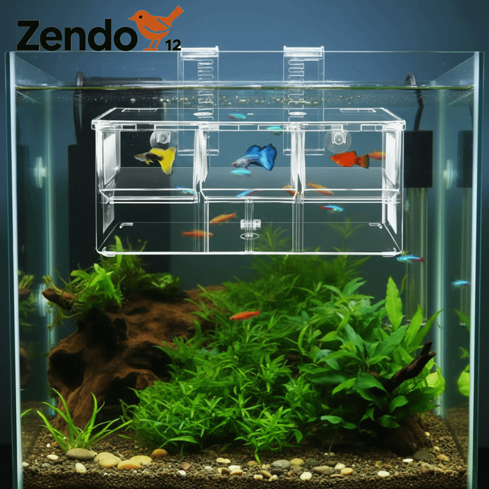 ZENDO12 Acrylic Hộp nuôi cá Hệ thống treo Rất minh bạch Hộp cách ly cá cảnh Thùng ấp trứng Hai lớp Hộp nuôi cá chép vân công Nhà trẻ