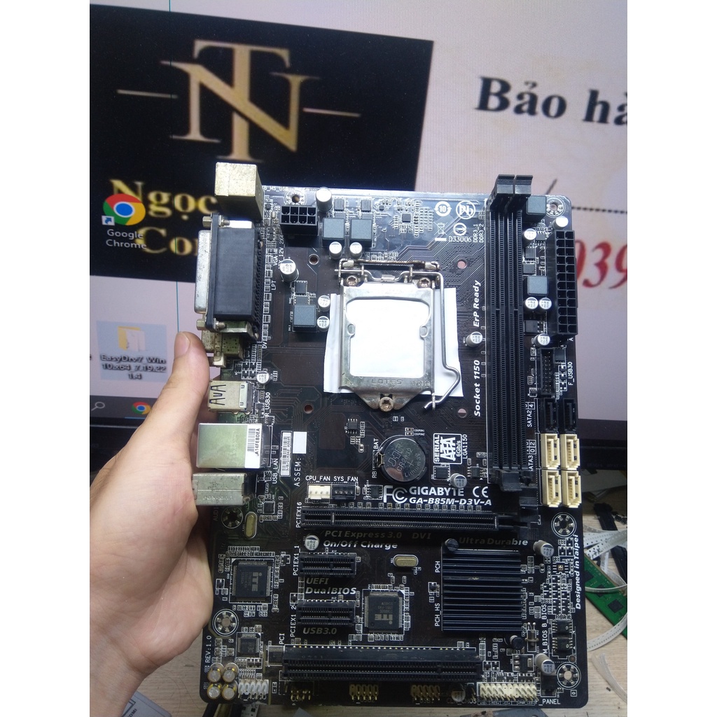 Main Giga B85 2khe RAMzin .Main chính hãng bóc máy văn phòng.Main socket 1150