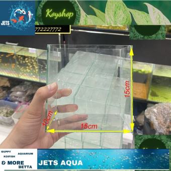 Hồ kính nuôi Betta, Keo Betta KT 15x10x15cm - kính 4 li dán giấu keo dán decal siêu đep