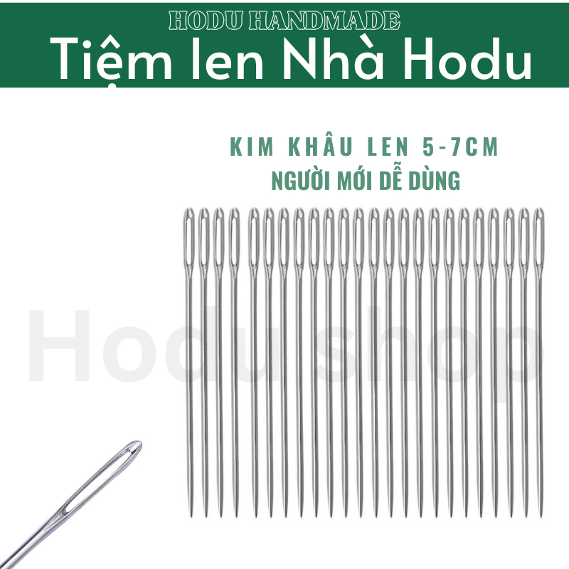 Kim khâu len dài 5cm, 7cm đầu kim tù và nhọn dùng khâu len sợi hodushop - hodu shop