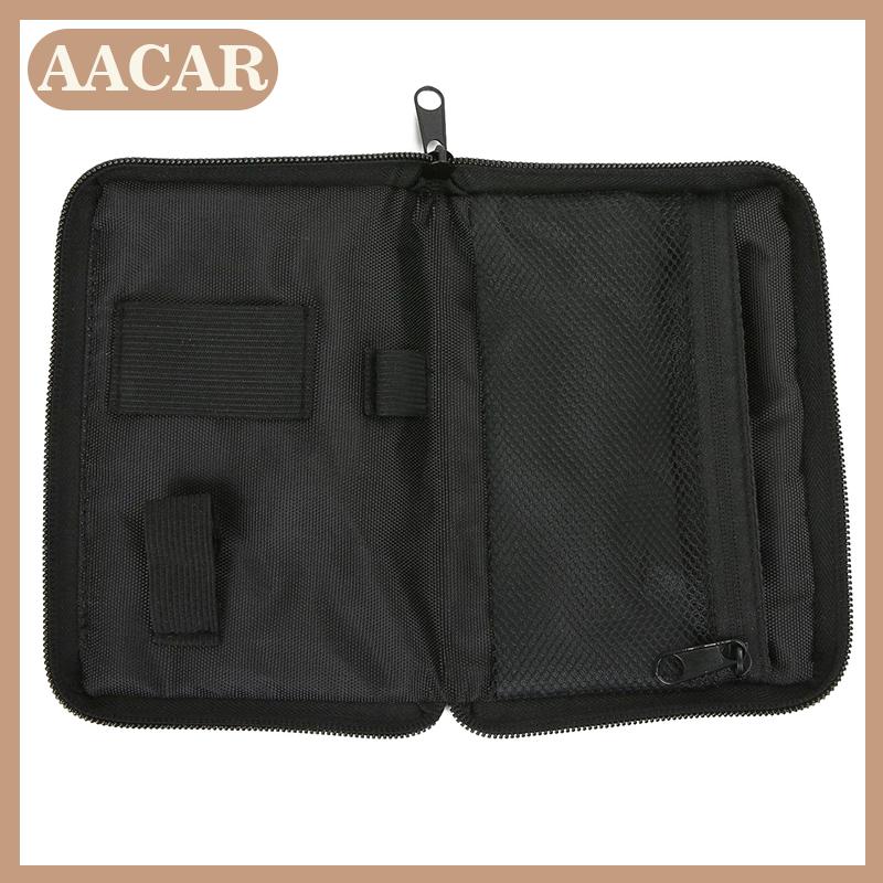 AACAR Xách tay máy đo đường huyết lưu trữ túi huyết áp và oxy Meter Carrier Organizer Dây Kéo Màu Đen lưu trữ túi hộ gia đình