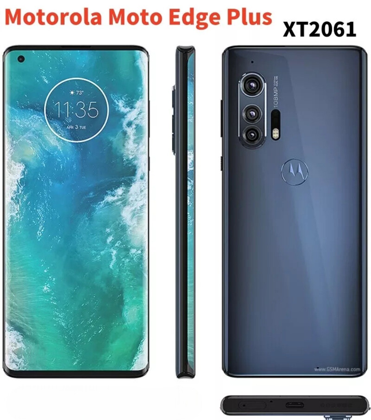 Motorola Edge+ Plus 2020 XT2061 5G 6GB RAM 256GB ROM 108MP Unlocked Smartphone ราคา 9,314 บาท*ส่งฟรี